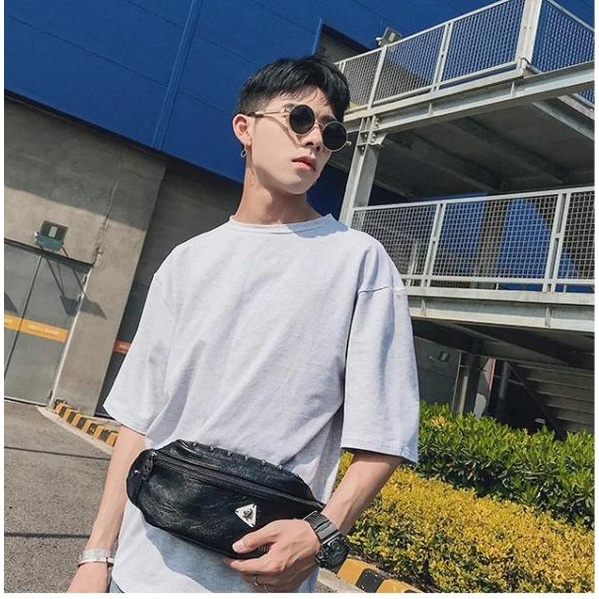 TG09 Tas Pinggang Selempang Pria Kulit PU Gaul Keren