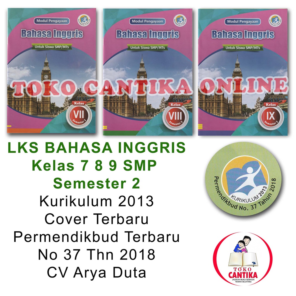 Buku LKS Bahasa Inggris Kelas 7 8 9 SMP Semester 2 - Kurikulum 2013 - Permendikbud Terbaru