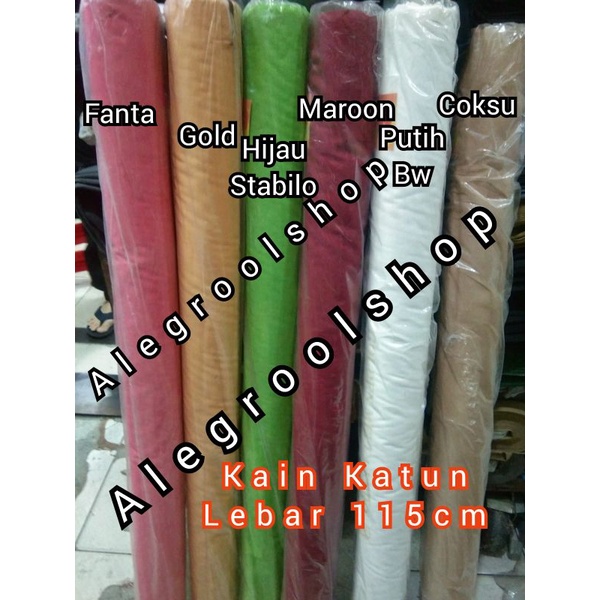 termurah dishopee..kain katun lebar 115cm golden melia sariwarna