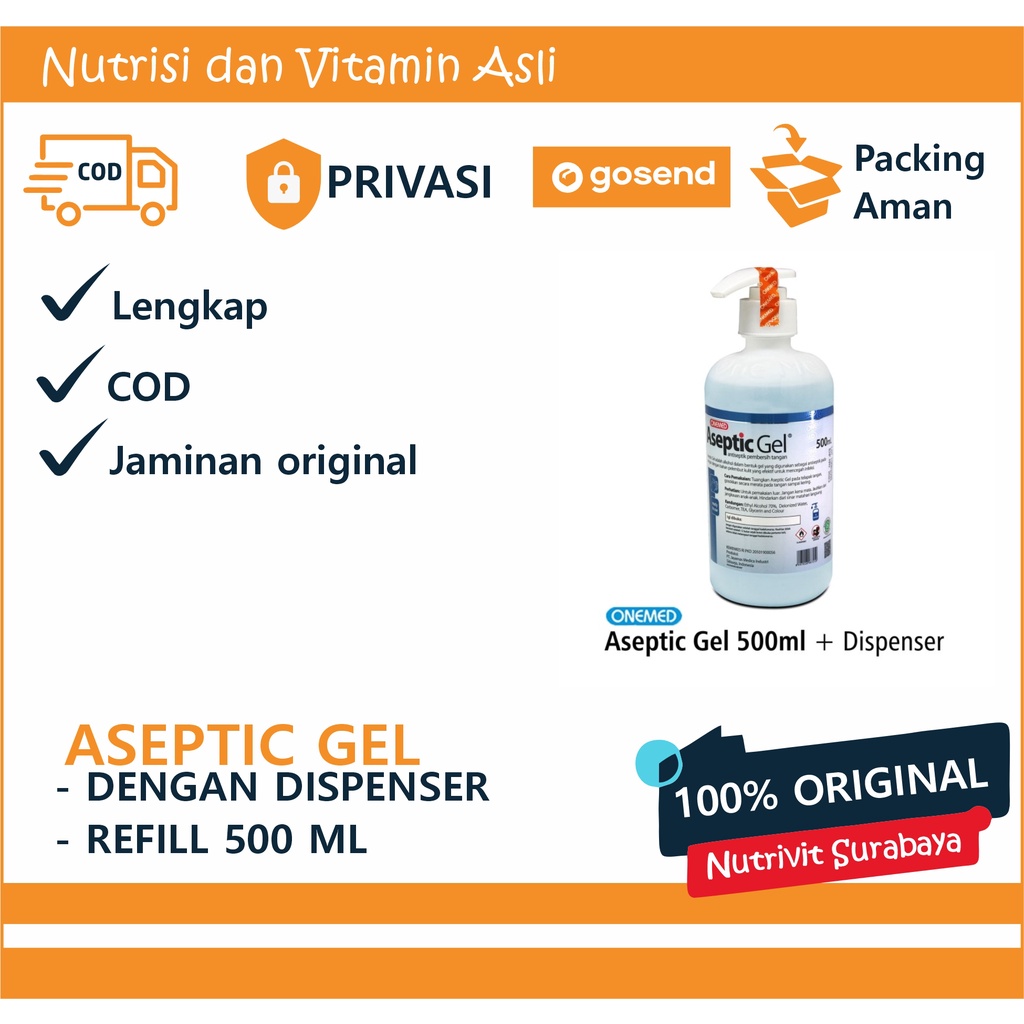 Aseptic Gel Hand Sanitizer 500ml OneMed