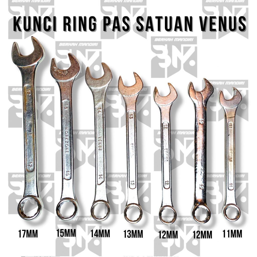 Kunci Ring Pas Venus Kombinasi Satuan 11 12 13 14 15 17mm pas Combination Wrench Key TERMURAH