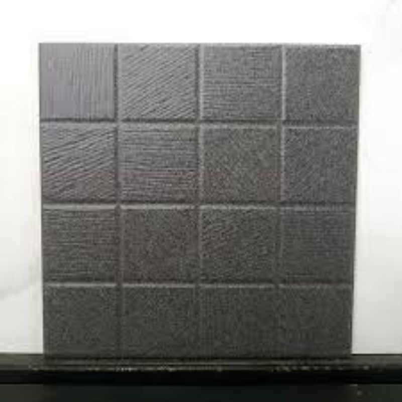 Keramik 30x30 Lantai Hitam Kotak Kotak Alpha Black