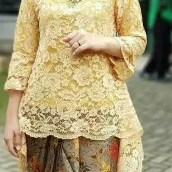 Paling Dicari atasan kebaya rinjani/kebaya brukat terbaru/kebaya brukat modern varian warna/COD HITA