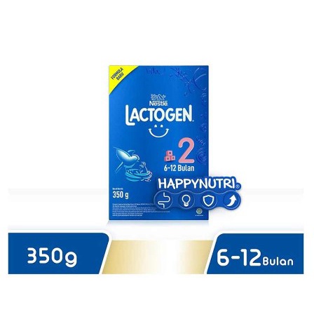 Lactogen 2 (6-12 bulan) Happynutri Susu Formula Untuk Bayi 350g / 735g / 1000g 1kg