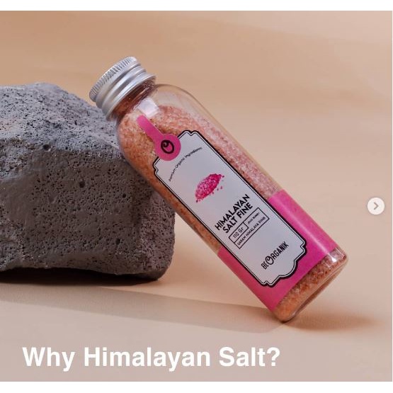 Himalayan Salt Fine BEORGANIK - Garam Himalaya Pink 320 &amp; 110 gram - Garam Murni Tinggi Mineral Original 100% Beorganic Be Organik