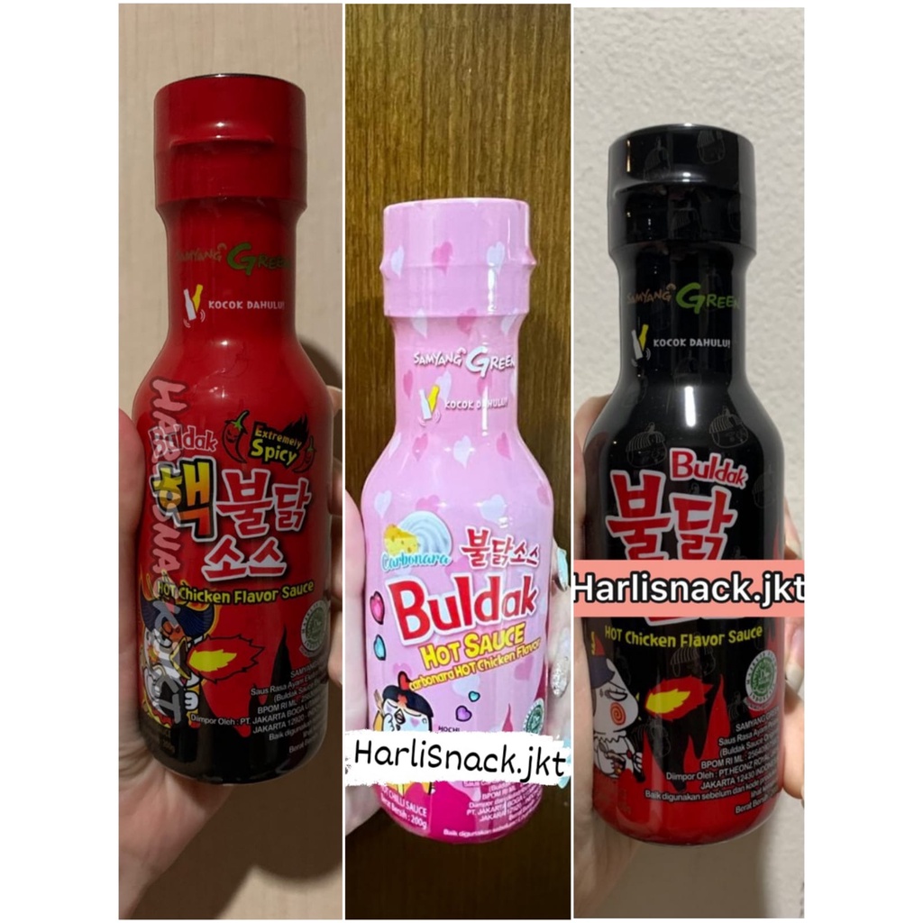

[HALAL MUI BPOM RI] SAMYANG SAUS LIQUID SAUCE HOT CHICKEN ORIGINAL / EXTREMELY SPICY 2X/SAUS CARBONARA