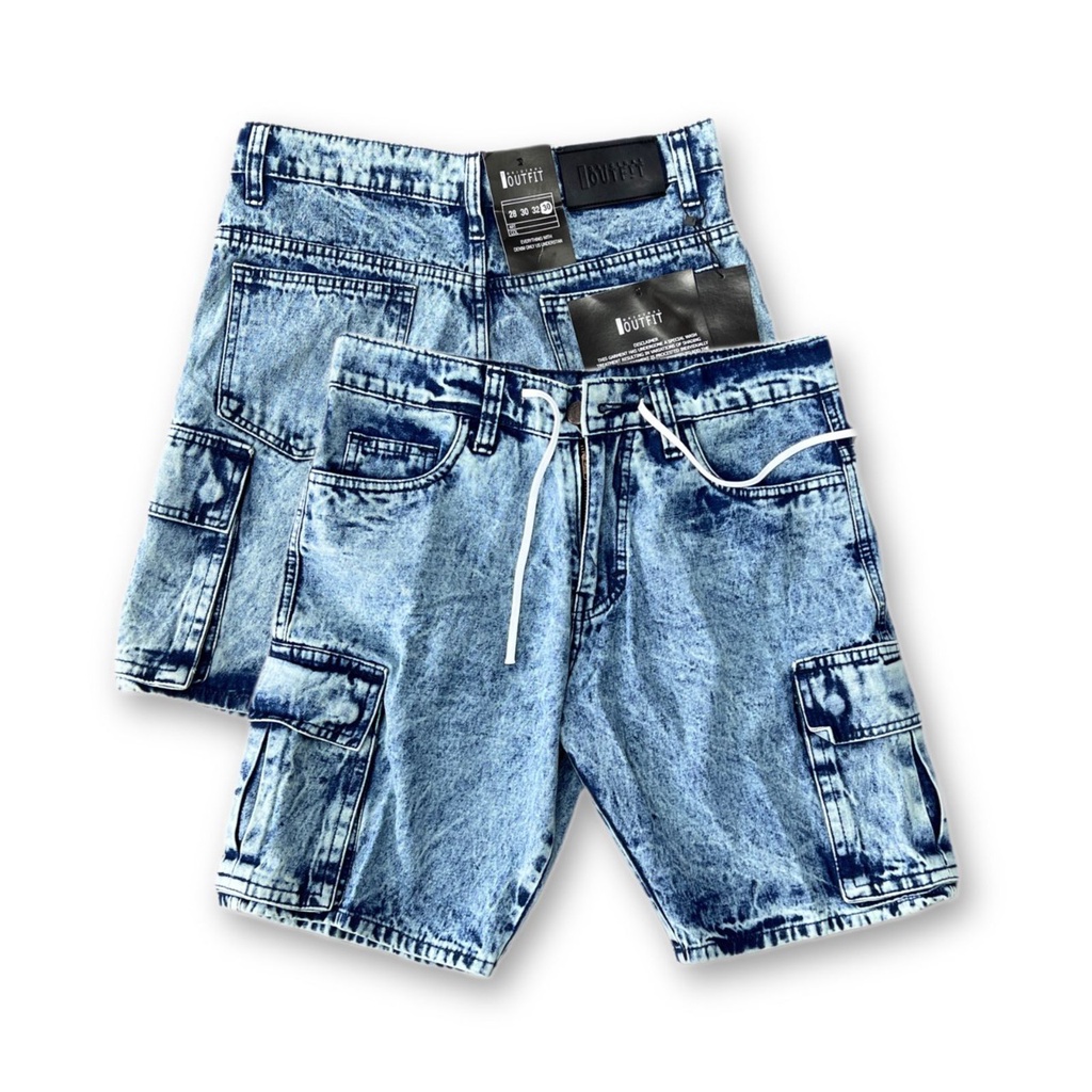 Shortpants Cargo Jeans Pendek Pria Original Outfit