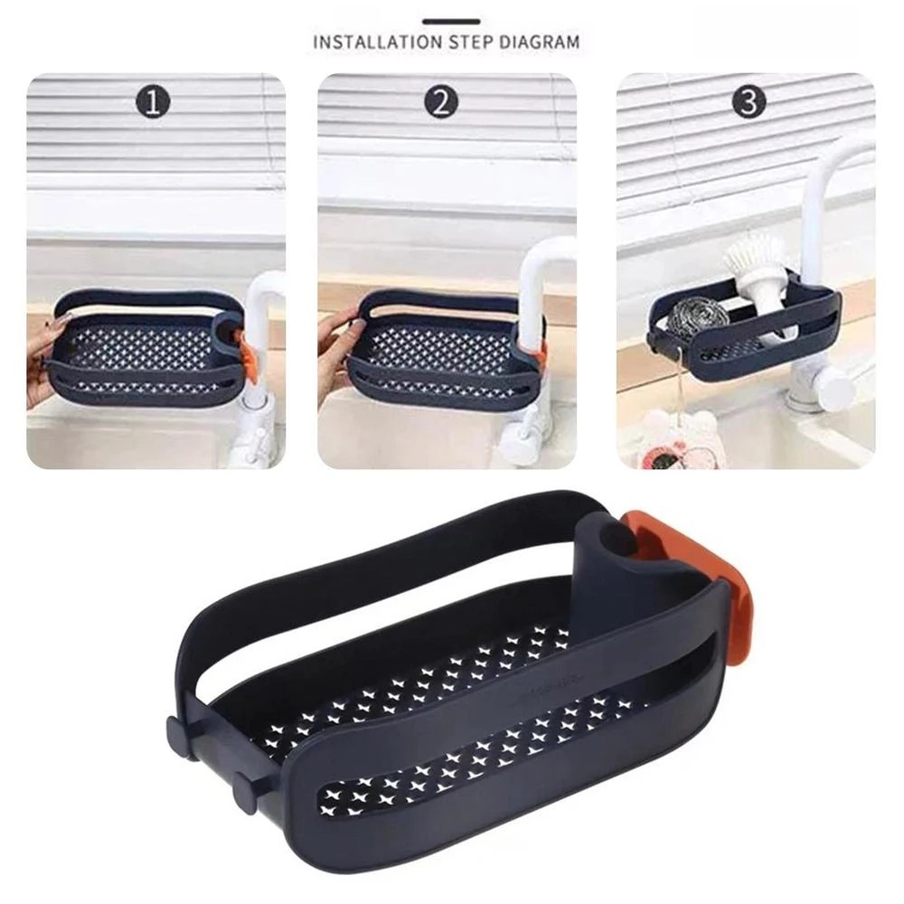 Rak Holder Penyimpanan Spons Model Gantung Multifungsi Untuk Kamar Mandi