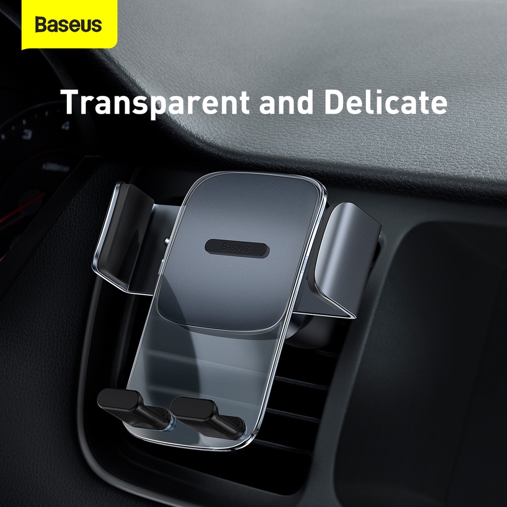 Baseus Original Car Holder Easy Control Clamp Air Outlet Version Lobang AC Phone Mount Dudukan HP Mobil Ori