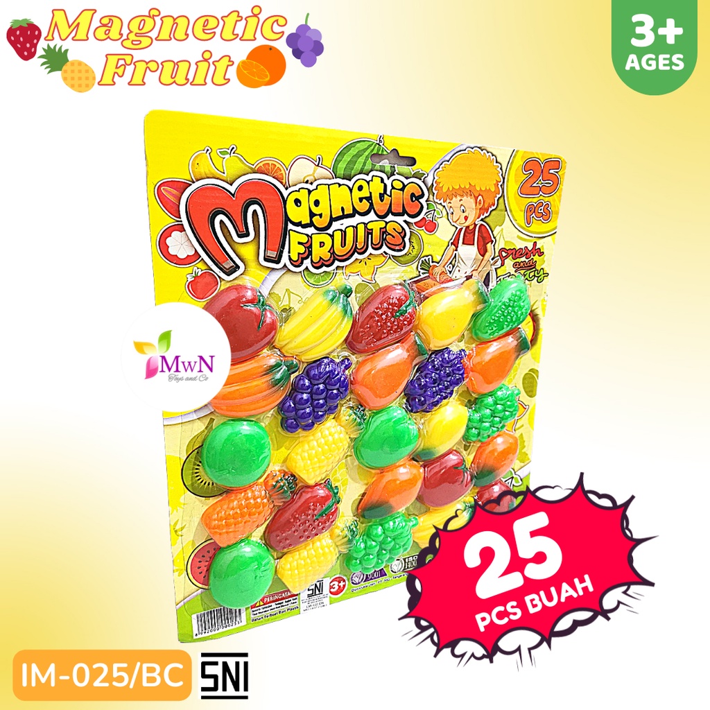 MWN Magnetic Fruit Tempelan Kulkas 25 pcs IM-025/BC