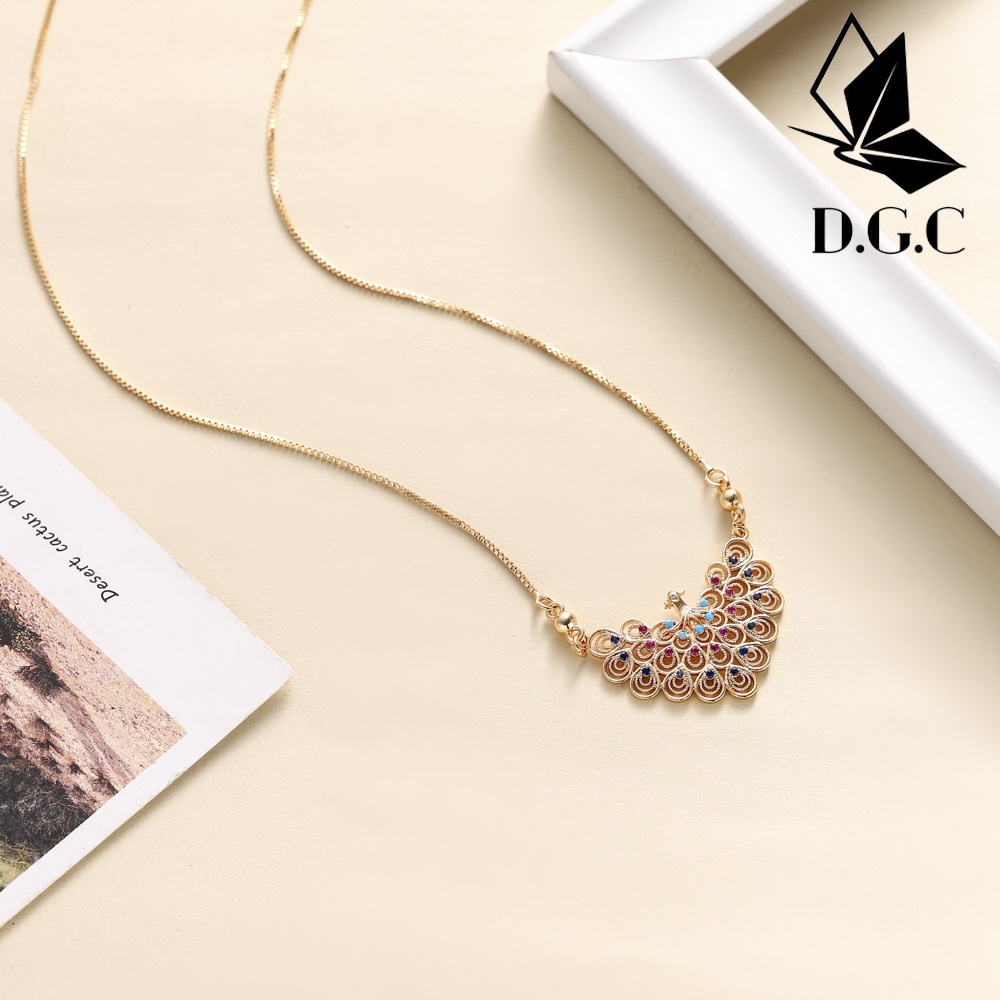 ✨D.G.C✅Kalung Titanium Wanita Lapis Emas Mewah Berlian Liontin Aksesoris Pesta Cantik Jewelry Perhiasan D130