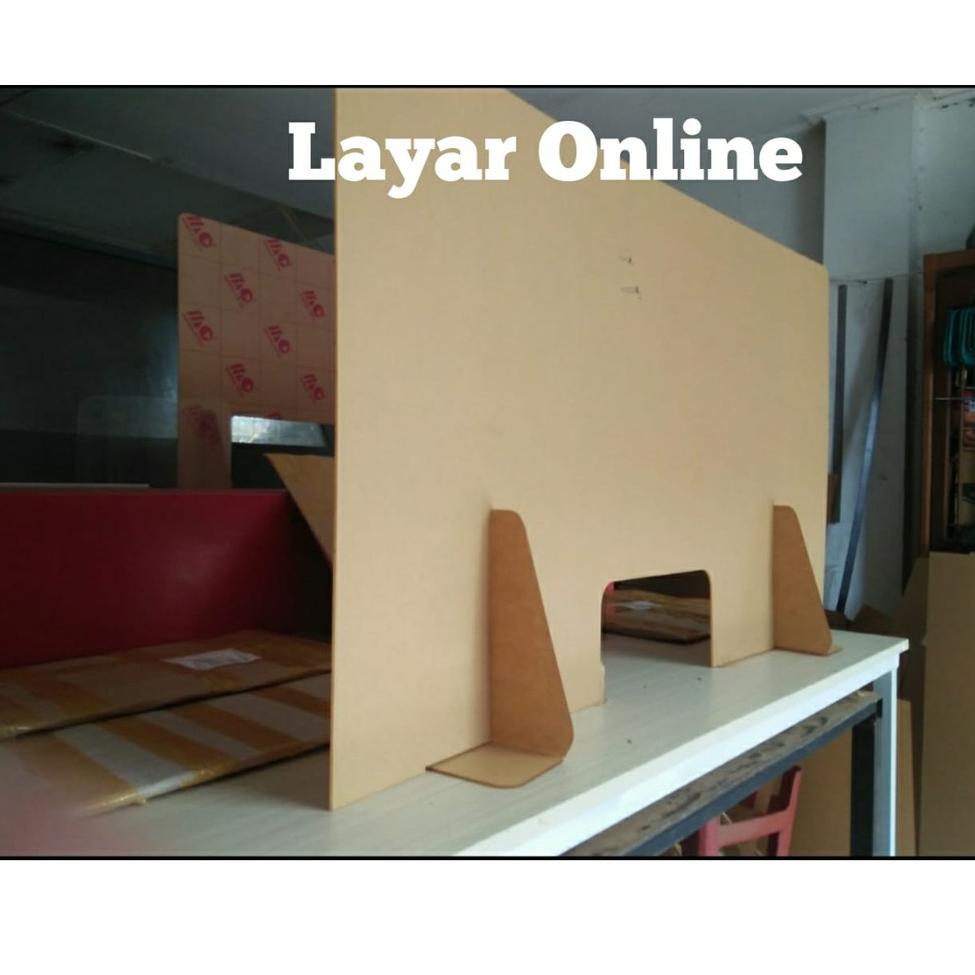 

BEST SELLER Sekat Acrylic 2mm Lebar 120x60cm Meja Teller Kasir Partisi Pembatas 3794 ㅲ