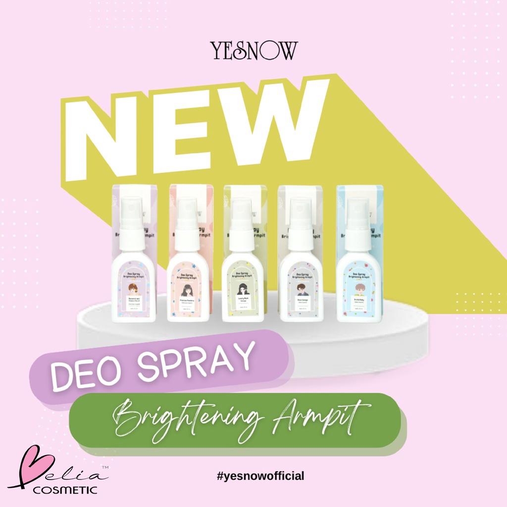 ❤ BELIA ❤ YESNOW Deo Spray Brightening Armpit 3IN1 + DNA SALMON 30ml | Brightening Armpit | BPOM