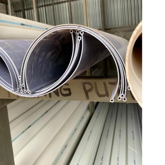 TALANG PVC AIR 8” OVAL – 1/2 LINGKARAN - ASVIRA – 4 METER/BATANG