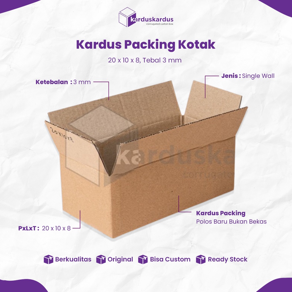 Image of KARDUS | BOX | KARTON PACKING ( 20 x 10 x 8 ) #1
