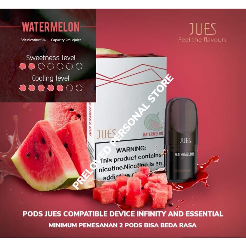 Jues Infinity Essential 1 Pack 1 Pods Pro Watermelon