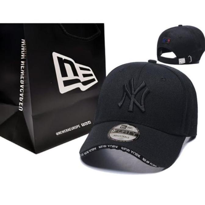 TOPI BASEBALL NY CAP NEW YORK YANKEES NY LA HITAM BLACK GOLD EMAS RT564RER4R