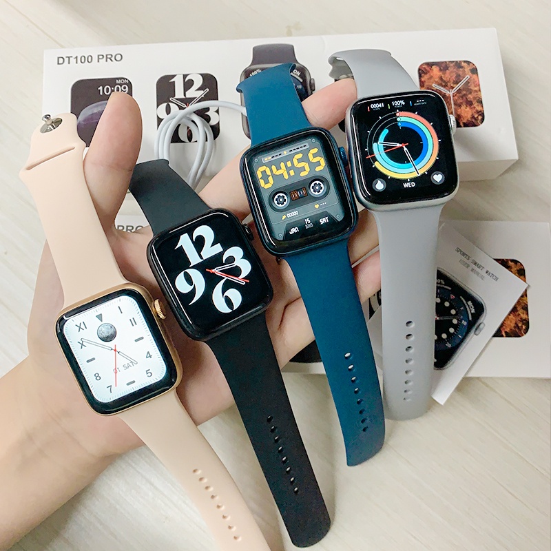 SmartWatch DT100PRO+ Sentuhan Layar Penuh Smart Watch IP68 Tahan Air Custom Dial Bluetooth Jam Tanga