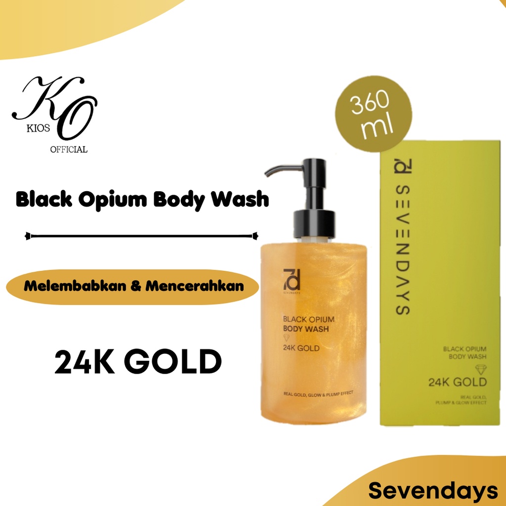 Seven Days 24K Gold Black Opium Body Wash 360ml | Sabun Mandi