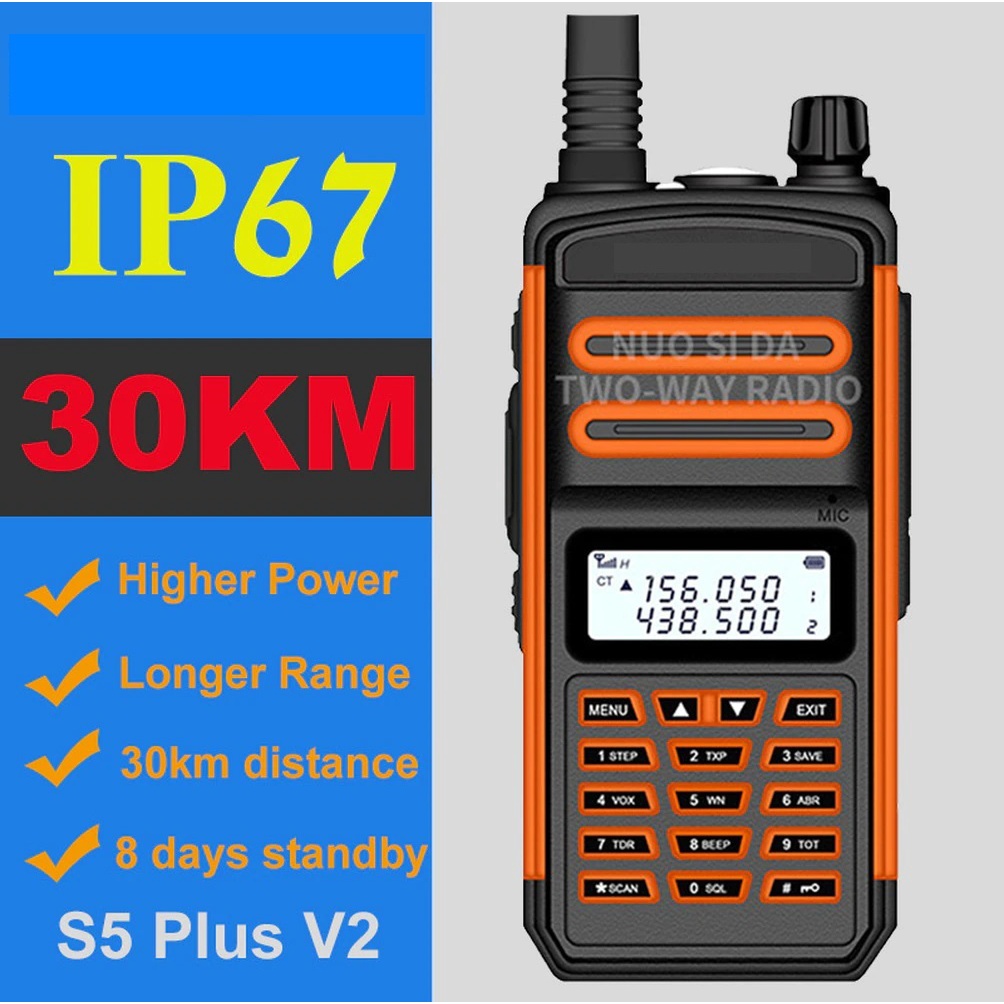 HT BF-S5 PLUS UPGRADED VERSION Walkie Talkie 18W 9500 mAH