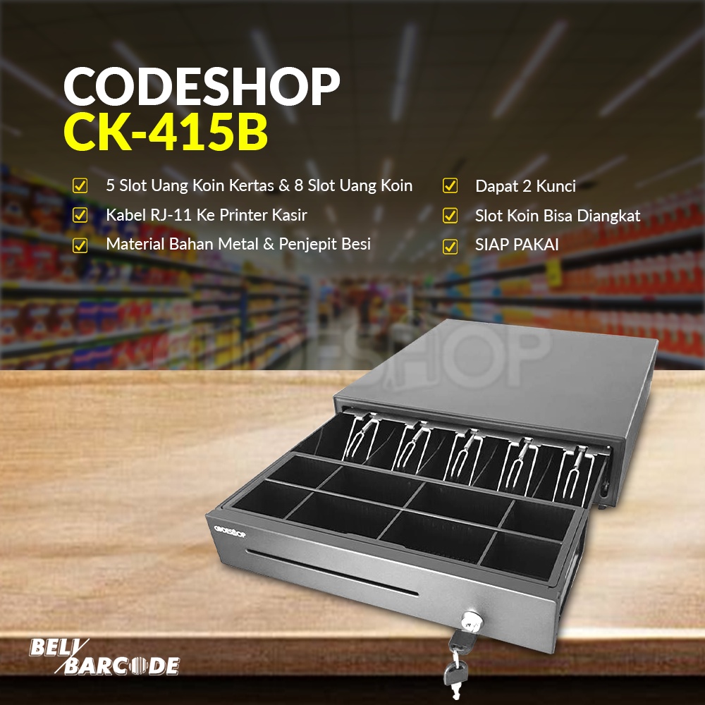 Codeshop Paket Komputer Software Kasir Dengan Printer Kasir Laci Uang Scanner Barcode