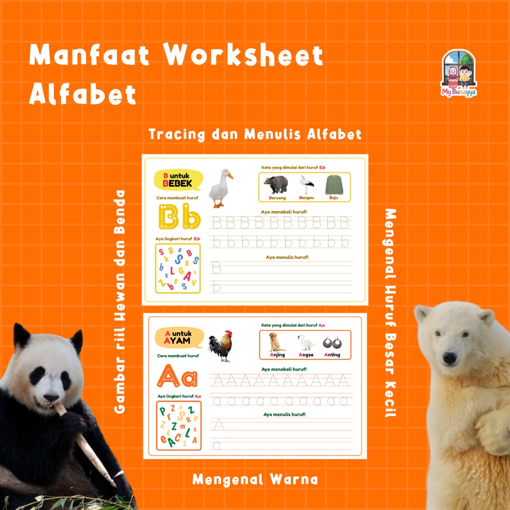 Worksheet Alfabet - Mainan Edukasi