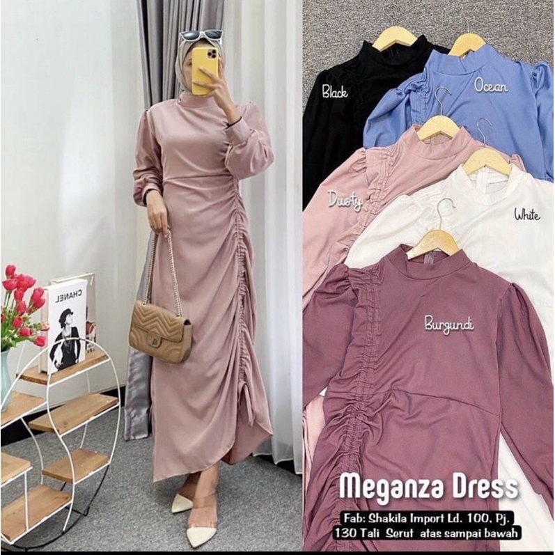 MEGANZA DRES - DRES SERUT - TERBARU - PAKAIAN WANITA - BISA COD