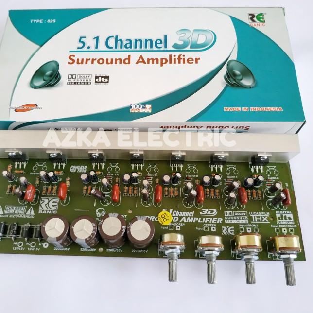 Kit Power Amplifier Aktif 5.1 Surround 3D