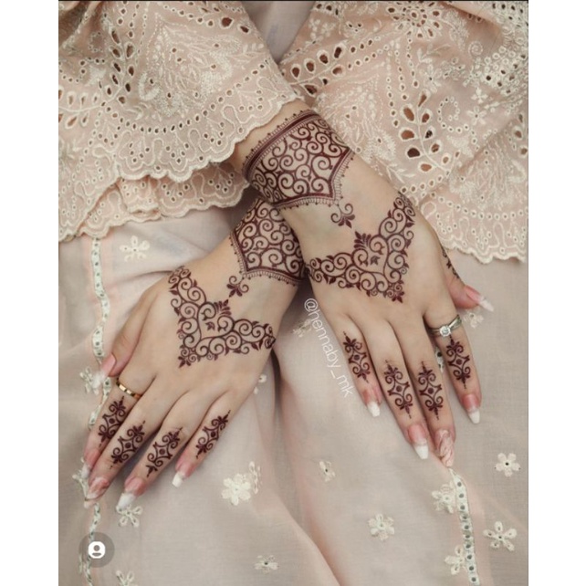 HENNA INSTAN NEW PAKISTAN BY MK MAROON/WHITE SIMPEL BRIDAL