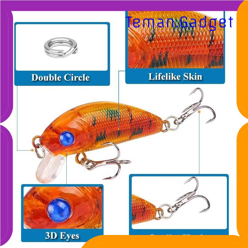 TG-PCN Weihe Umpan Pancing Ikan Mas Carp Crankbait Minnow Lure - LD07