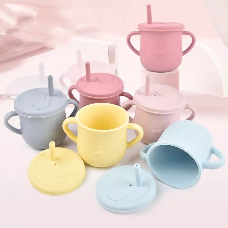 GOOGOO Gelas Minum Bayi Silikon / Cup Bayi / Baby Silicone Glass