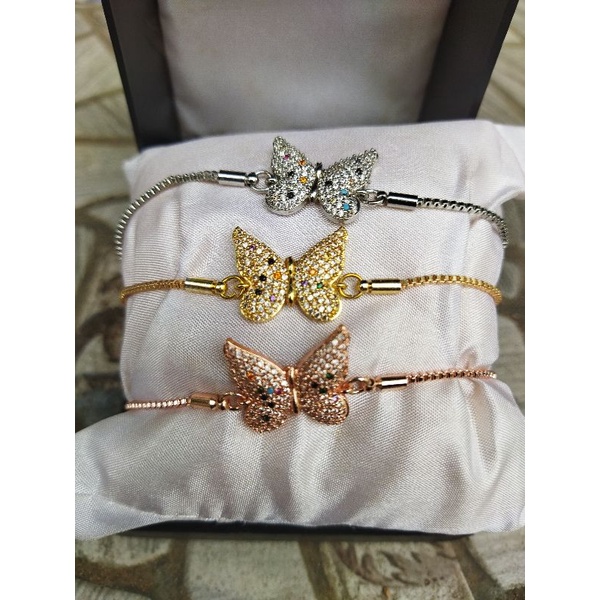 Gelang Serut Turki Zirconium Butterfly