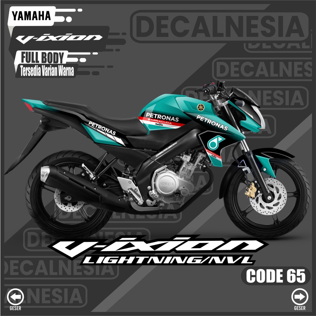 Decal Vixion NVL Lightning New Full Body Stiker Petronas 2012 2013 2014 2015 Motor Yamaha Sticker Va
