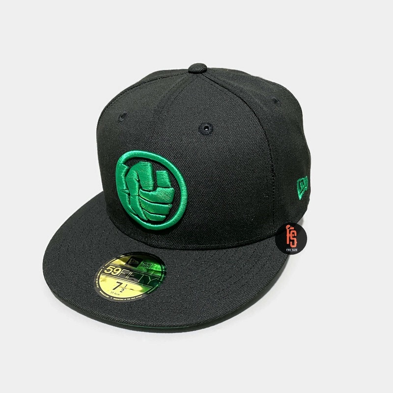 TOPI NEW ERA ORIGINAL 5950 FIST TI HULK BLACK UV GREEN