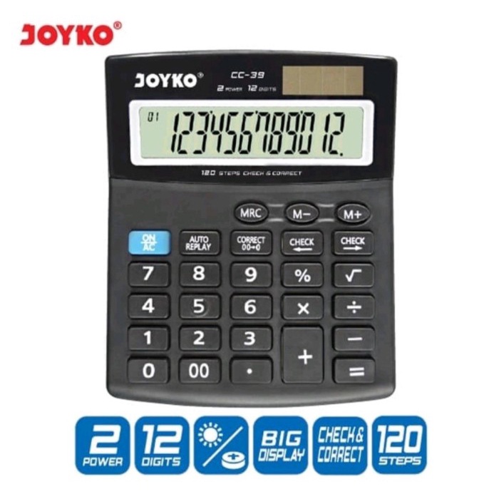 

%$%$%$%$] Calculator / Kalkulator Joyko CC-39 / 12 Digits / Check Correct