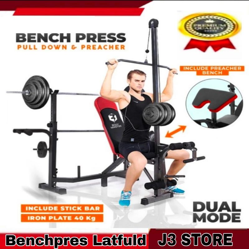 Jual Benchpress Alat Angkat Beban/Benchpres Satu Set/Alat Fitnes Angkat ...