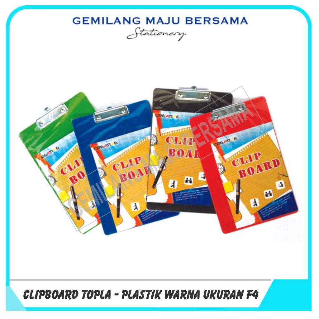 

Clipboard Creative Warna Plastik Folio (F4)