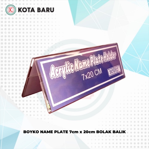 

BOYKO NAME PLATE 7cm x 20cm BOLAK BALIK