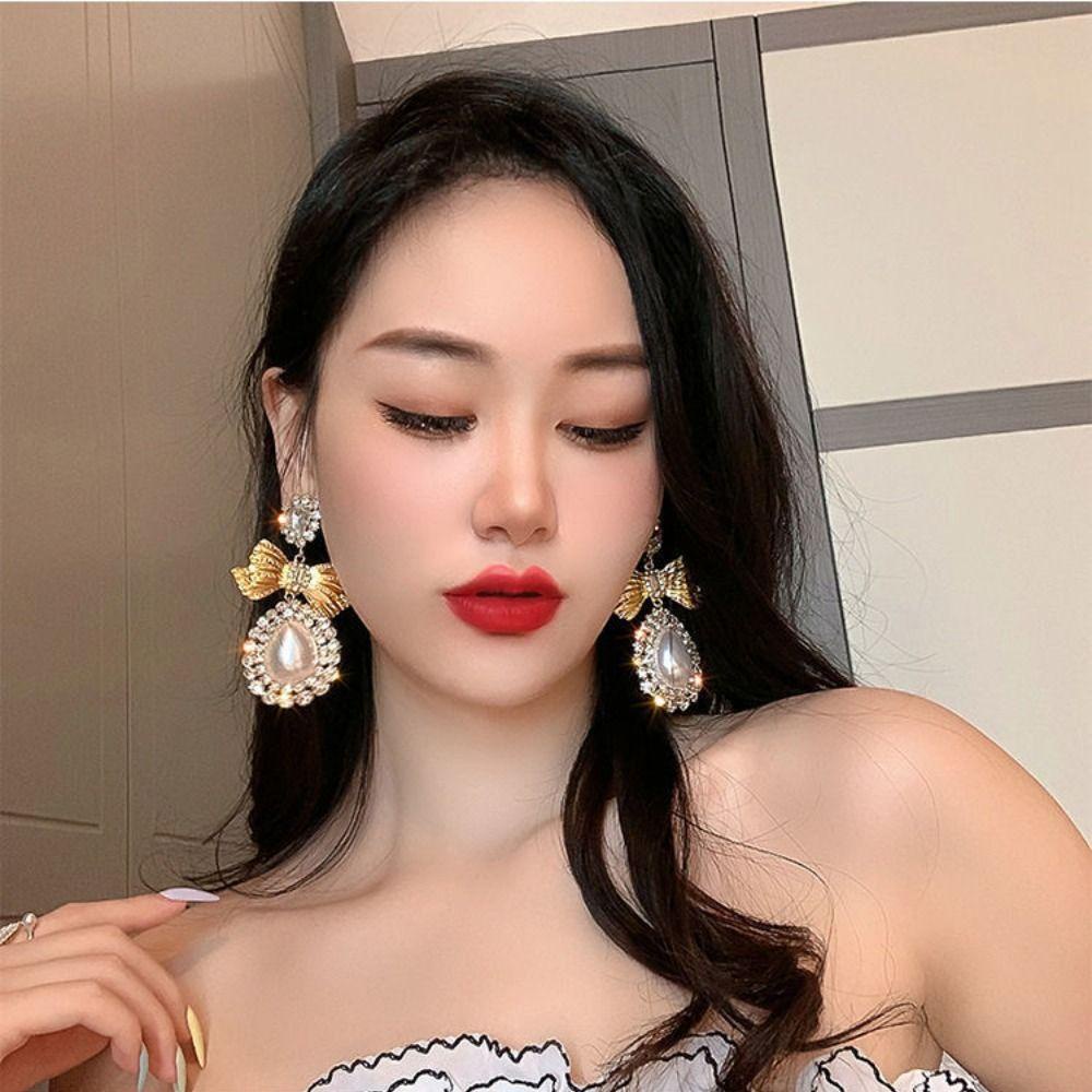 Mxbeauty Anting Menjuntai Trendy Vintage Water Drop Ikatan Simpul Hadiah Untuk Kristalnya Wanita Eardrop