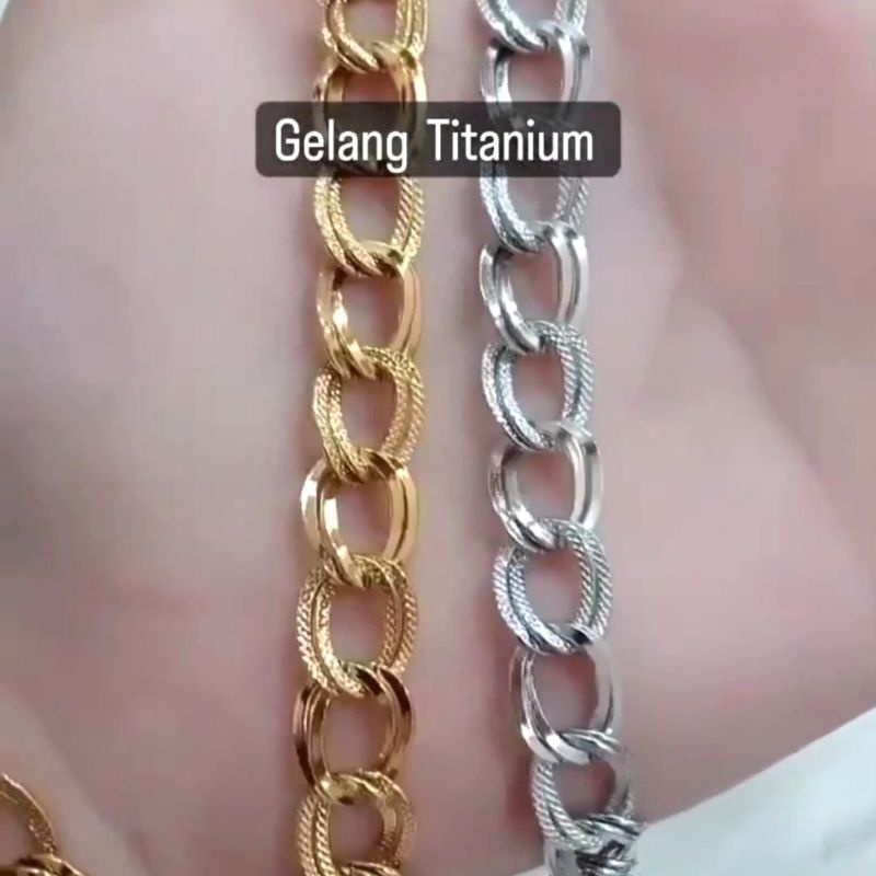 gelang lapis emas titanium perhiasan korea import