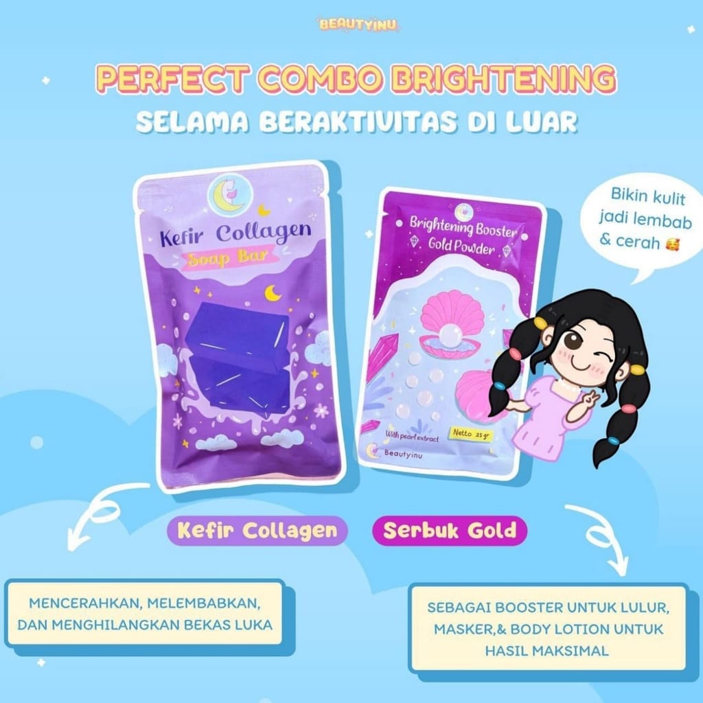 Kefir Collagen Soap &amp; Brightening Booster Gold Powder