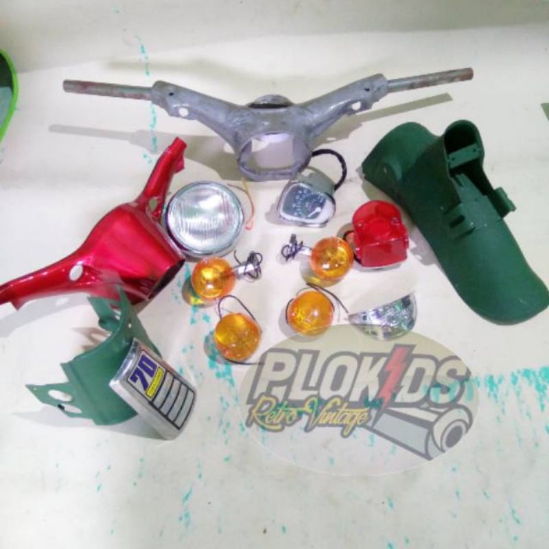 Paket Hemat Kepala C70 Stang Stir C70 Set Spakbor Belakang C70 Set Panel Emblem Premium C50 Pispot P