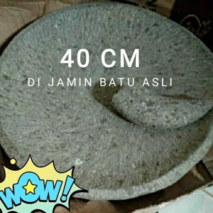 Cobek Batu Asli Ulekan 40 Cm Cobek Batu Jumbo Ready Stock