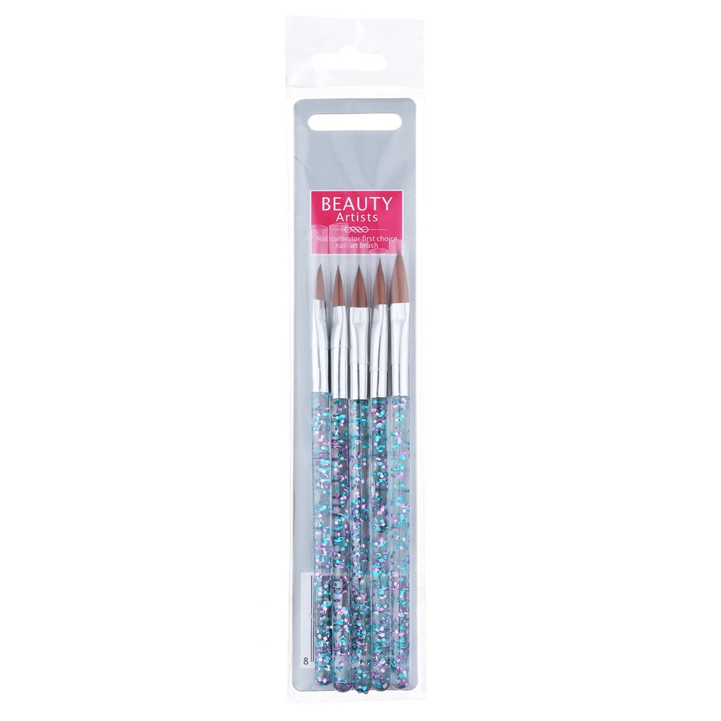 Brush Acry set 5 size-Bubbles Biru NP-69