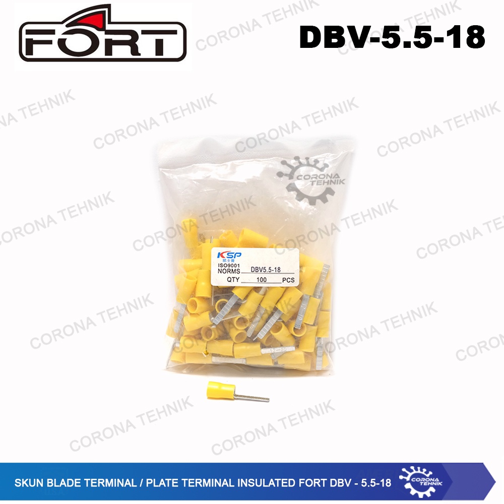 DBV - 5.5-18 - Skun Blade Terminal / Plate Terminal Insulated Fort