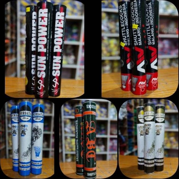 Shuttlecock AW Garuda Bola Raket Bulu Tangkis Sun Power Badminton