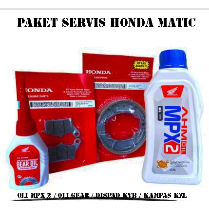 PAKET HEMAT SERVICE OLI MPX2 MATIC &amp; OLI GARDAN AHM &amp; KAMPAS REM BELAKANG BEAT F1 VARIO 110 SCOOPY F1 SPACY &amp; DISPAD BEAT F1 BEAT ESP KAMPAS REM DEPAN BEAT F1 KAMPAS REM BELAKANG KZL &amp; KAMPAS REM DEPAN KVB