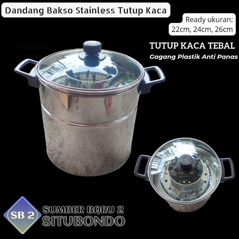 Dandang Bakso Stainless/ Alumunium 26cm