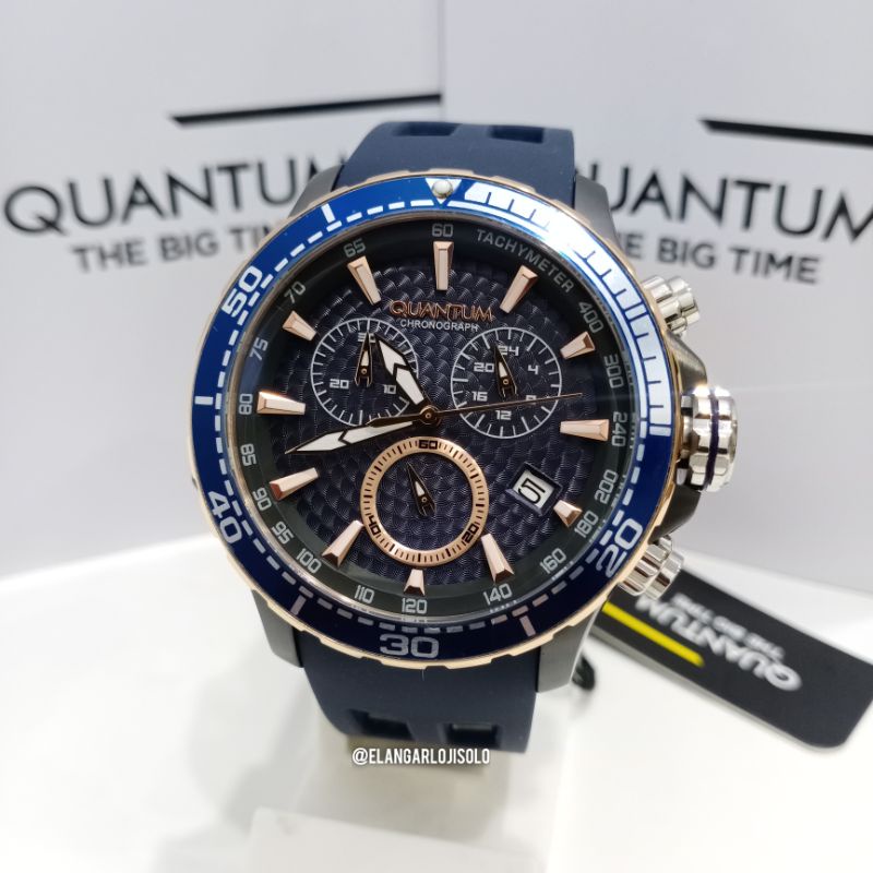 JAM TANGAN PRIA QUANTUM HNG834.899 RUBBER ORIGINAL