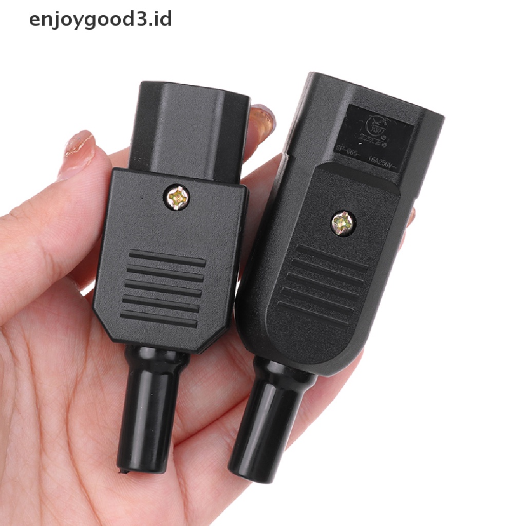 1 Pc Konektor Kabel Lurus C13 C14 3 Pin Male Female 16A 250V